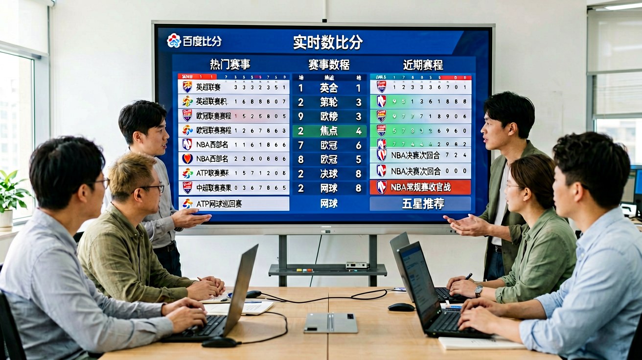 赛事比分展示板，呈现多场比赛实时比分与赛事信息